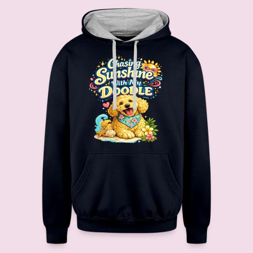 Chasing Sunshine With My Doodle - Unisex Contrast Hoodie