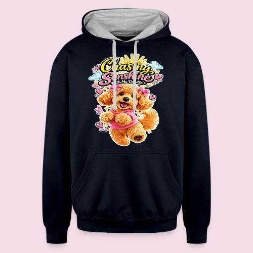Chasing Sunshine With My Doodle - Unisex Contrast Hoodie