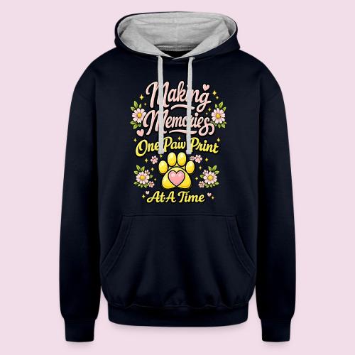Making Memories One Paw Print At A Time - Unisex Contrast Hoodie