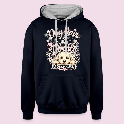Dog Hair Is Just a Doodle Accessory - Unisex Contrast Hoodie