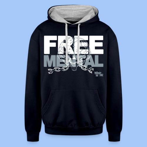 FREE MENTAL - Unisex Contrast Hoodie
