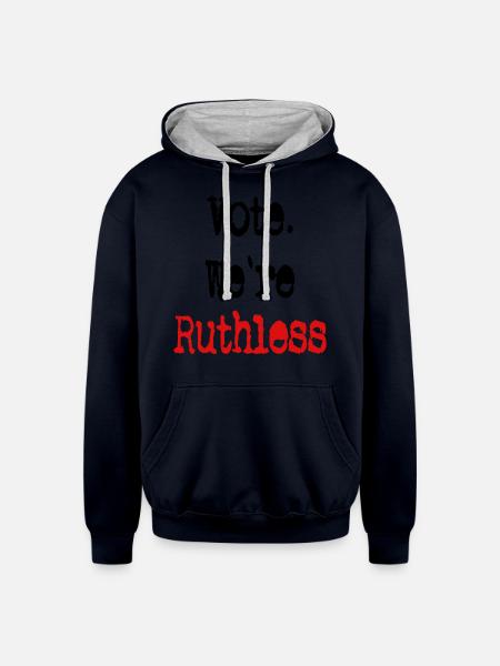 Vote We're Ruthless - Unisex Contrast Hoodie - navy/heather gray