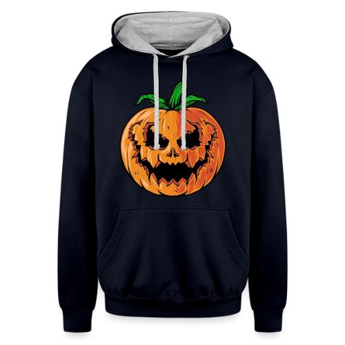 Sinister Jack-O-Latern - Unisex Contrast Hoodie