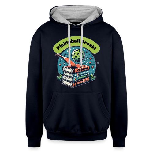Books? Nah, Let's Play Pickleball - Unisex Contrast Hoodie