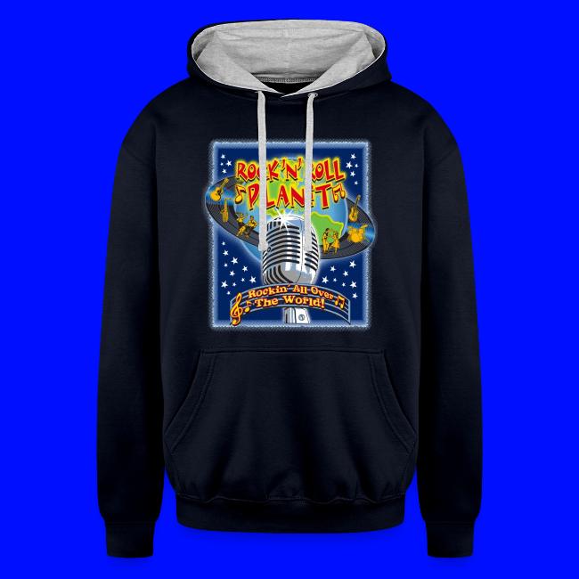 Rock'n'Roll Planet Full Color Retro Tee Design