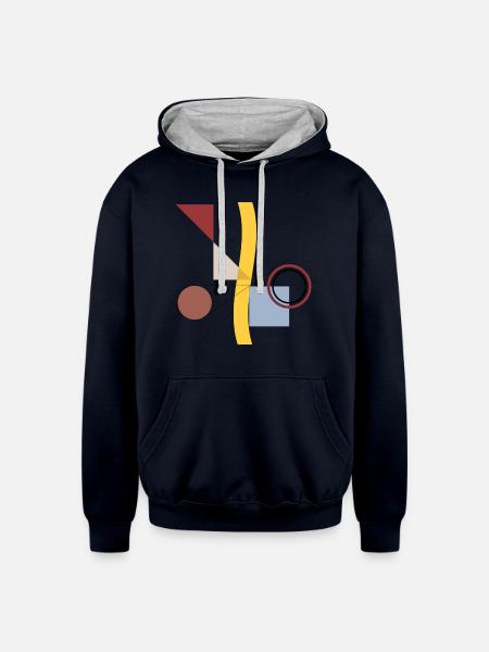 Artist - Unisex Contrast Hoodie - navy/heather gray