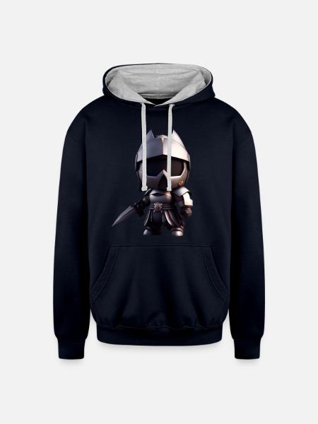 War World - Unisex Contrast Hoodie - navy/heather gray