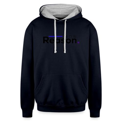 Be the Reason Logo (Black) - Unisex Contrast Hoodie