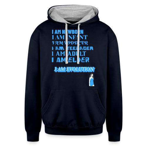 I Am Evolution - Unisex Contrast Hoodie