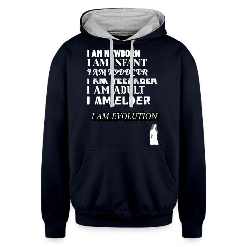 I Am Evolution - Unisex Contrast Hoodie