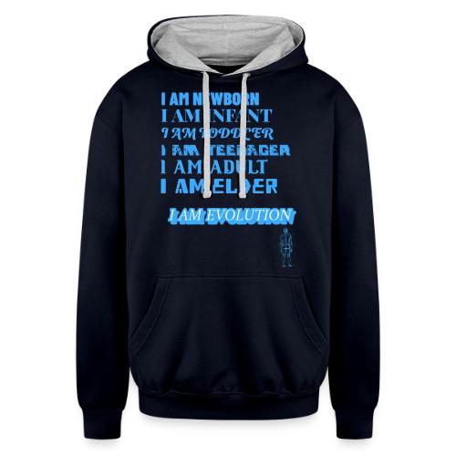 I Am Evolution - Unisex Contrast Hoodie