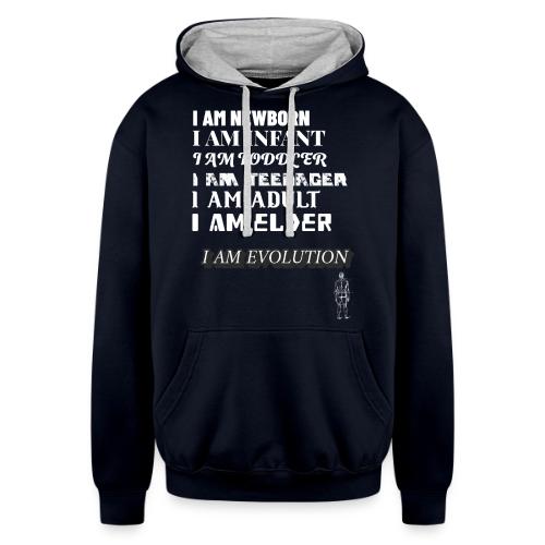 I Am Evolution - Unisex Contrast Hoodie