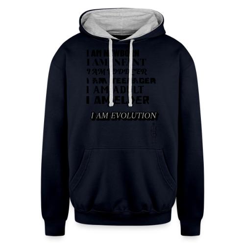 I Am Evolution - Unisex Contrast Hoodie