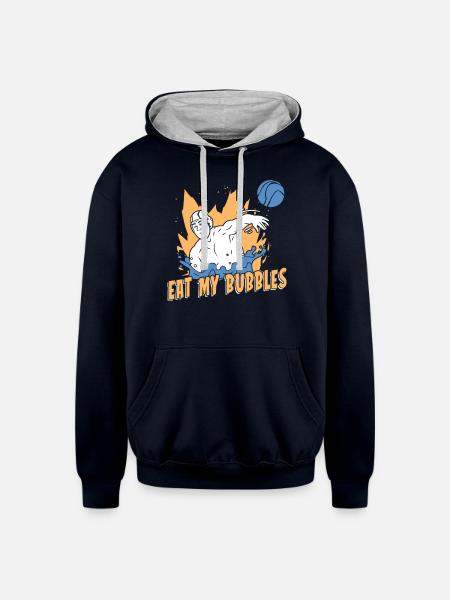 Water Polo - Unisex Contrast Hoodie - navy/heather gray