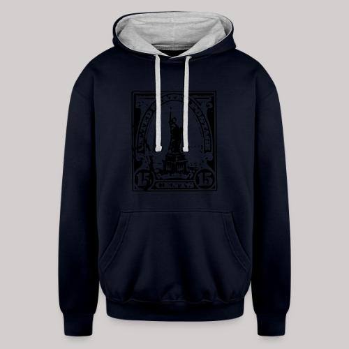 Vintage Postage - Unisex Contrast Hoodie