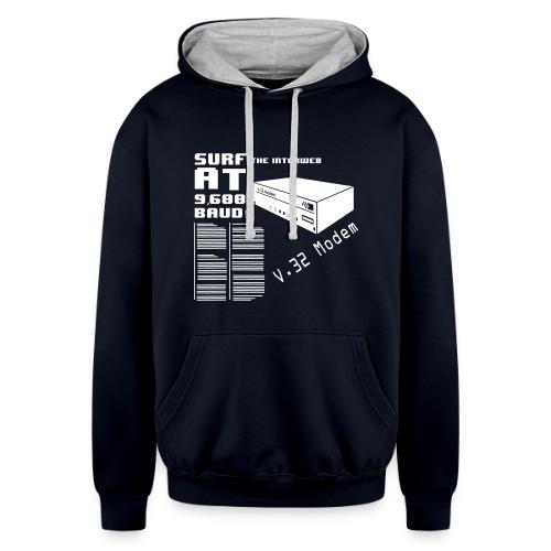 Surf the Interweb - Unisex Contrast Hoodie
