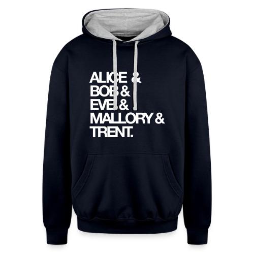 Alice, Bob, Eve... - Unisex Contrast Hoodie