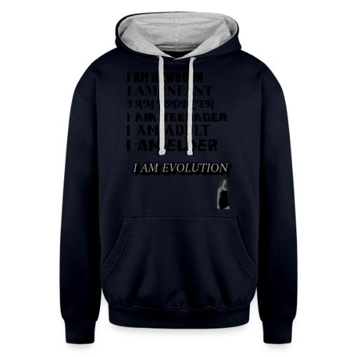 I Am Evolution - Unisex Contrast Hoodie