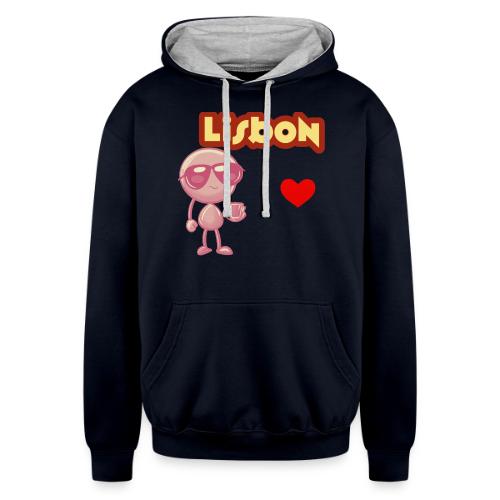 Smoon City_Lisbon - Unisex Contrast Hoodie
