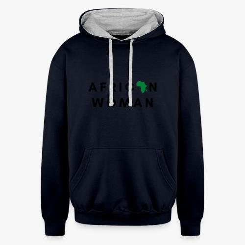 African Woman - Unisex Contrast Hoodie