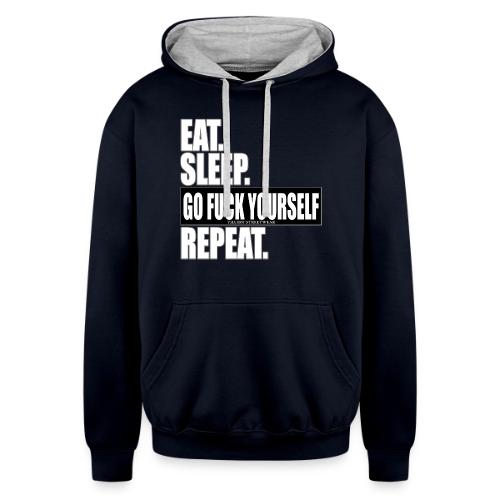 eat sleep… - Unisex Contrast Hoodie