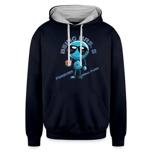 Being Mrs S Forever Newlywed - Unisex Contrast Hoodie