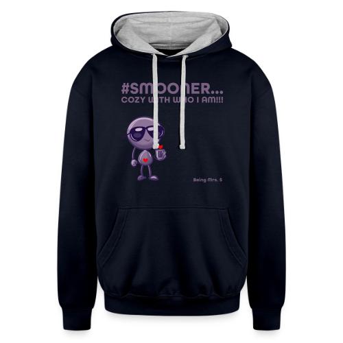 Smoon City_Cozy with who I am - Unisex Contrast Hoodie