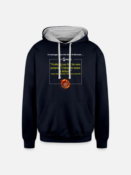 Nothing can fail its purpose Shawn Abrams - Unisex Contrast Hoodie - navy/heather gray