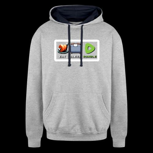 Eat Sleep Rumble merch - Unisex Contrast Hoodie