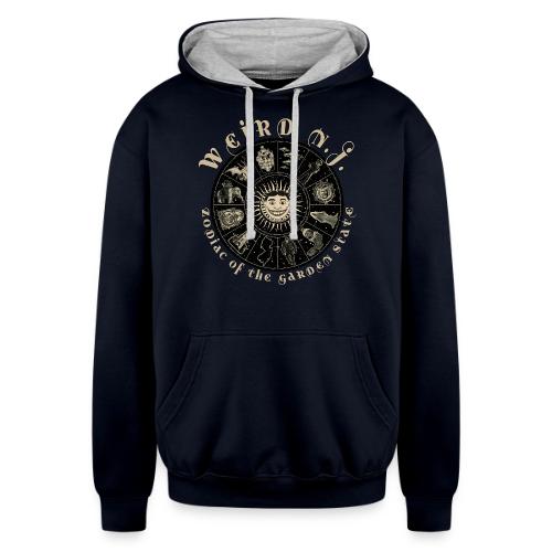 Weird NJ – Zodiac of the Garden State - Unisex Contrast Hoodie