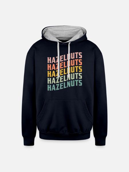 Hazelnuts - Unisex Contrast Hoodie - navy/heather gray