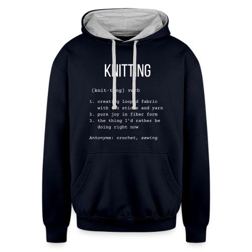 Knitting | Definition Collection - Unisex Contrast Hoodie