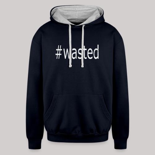 Hashtag Wasted - Unisex Contrast Hoodie