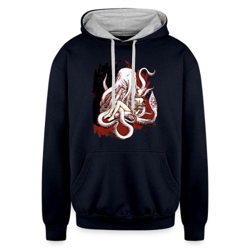 Cthulhu Love - Unisex Contrast Hoodie