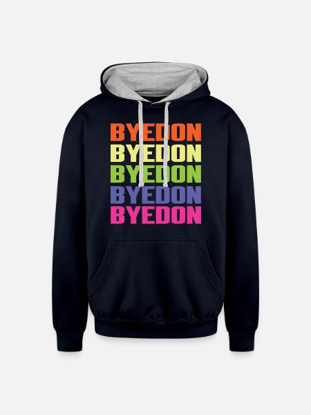 1 - Unisex Contrast Hoodie - navy/heather gray