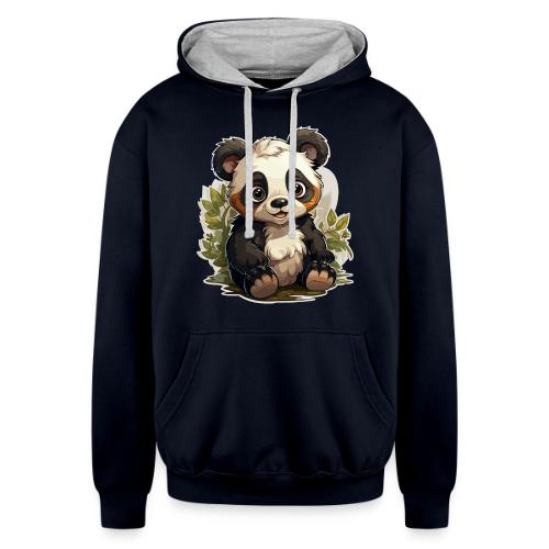 Charming Panda - Unisex Contrast Hoodie