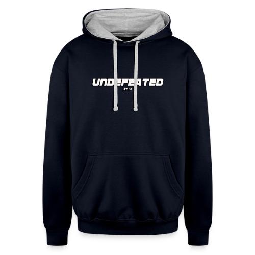 UNDEFEATED (at 1-0) - Unisex Contrast Hoodie