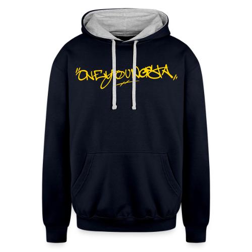 OneYoungsta Graf Writer Yw | NERDSoul - Unisex Contrast Hoodie