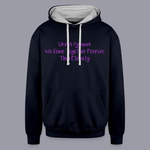 TOGETHER FOREVER (PURPLE PRINT) - Unisex Contrast Hoodie