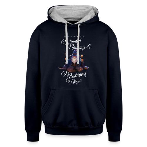 Retirement Goals: Nap & Magic - Unisex Contrast Hoodie