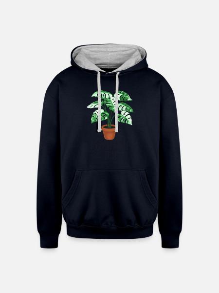 I'd Propagate That - Unisex Contrast Hoodie - navy/heather gray