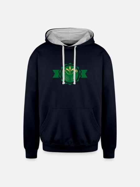 My art - Unisex Contrast Hoodie - navy/heather gray