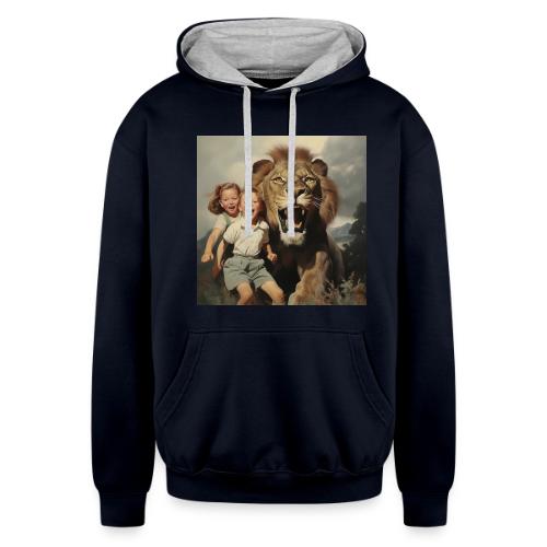 The Righteous Are Bold As A Lion - Unisex Contrast Hoodie