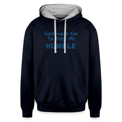 Christian Humility (blue) - Unisex Contrast Hoodie
