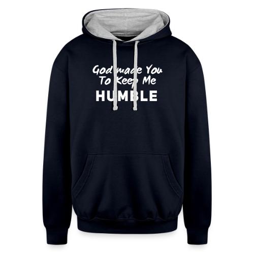 Christian humility (white) - Unisex Contrast Hoodie