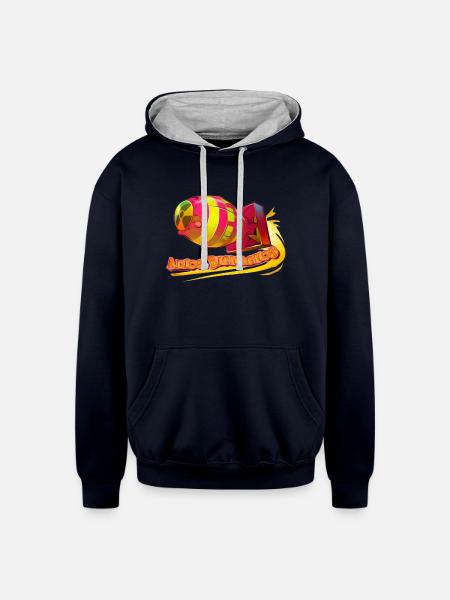 Adios, Bi*chachos! - Unisex Contrast Hoodie - navy/heather gray