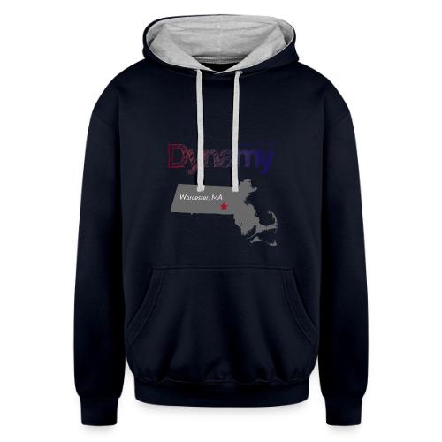 Worcester Map - Unisex Contrast Hoodie