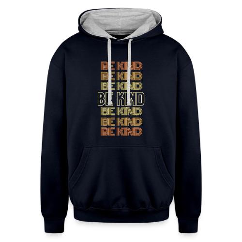 BE KIND Design - Unisex Contrast Hoodie