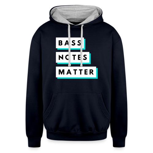 Bass Notes Matter Teal - Unisex Contrast Hoodie