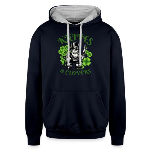 Knives and Clovers - Unisex Contrast Hoodie